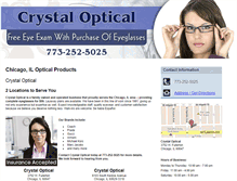 Tablet Screenshot of crystalopticalchicago.com